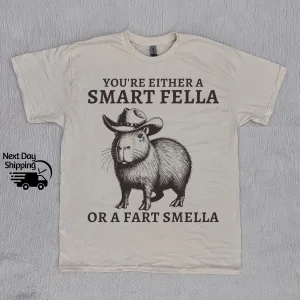 Retro Smart Fella Capybara 90s Funny Capybara Vintage Vintage 90s Vintage Funny T-Shirt