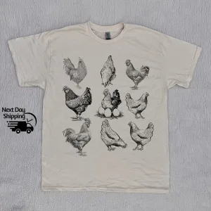 Vintage Chickens 1990s Graphic Cute Chickens Retro Chicken Lovers Tee Cute Chicken Lovers  T-Shirt