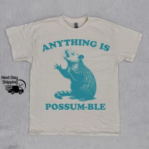 Funny Retro Possum 90s Graphic Vintage Funny Anything Possumble Vintage Retro Funny  T-Shirt