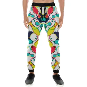 Watercolor Bowling Ball Pins Unisex Casual Sweatpants Joggers