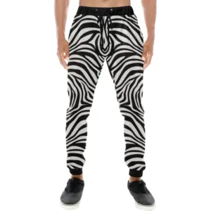 Zebra Skin Pattern Unisex Casual Sweatpants Joggers
