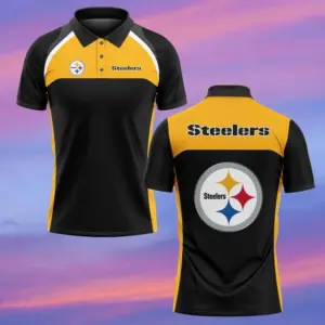 Pittsburgh Steelers Polo Shirt NFL Sports Lifestyle Polo Shirt for Fans